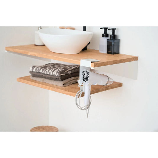 Hanging Hair Dryer Holder - Shelf Hook Type