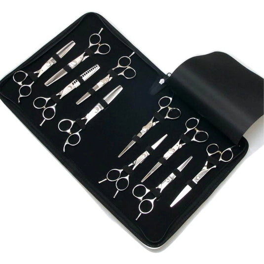 DEEDS C10 Scissor Storage Case – 10-Slot (Black / White)