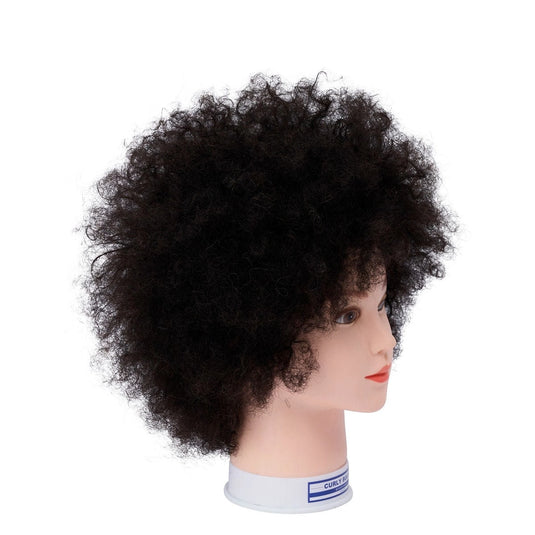 Training Wig CURLY BG411R [For Straightening &amp; Relaxer Training / 100% Human Hair]