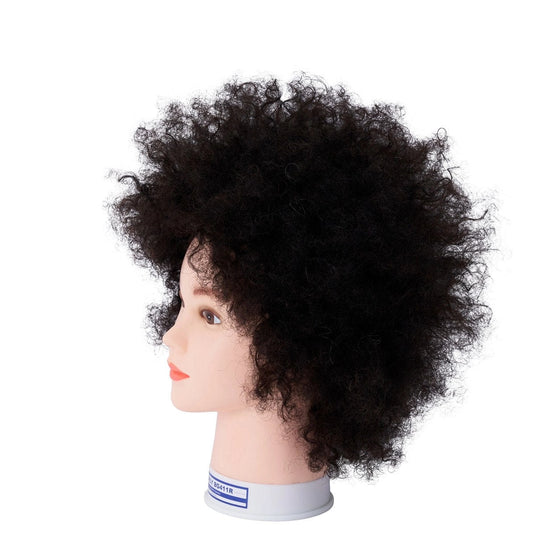 Training Wig CURLY BG411R [For Straightening &amp; Relaxer Training / 100% Human Hair]