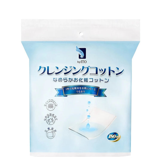 byITO Cleansing Cotton (Approx. 60x50 mm / 180 Sheets)