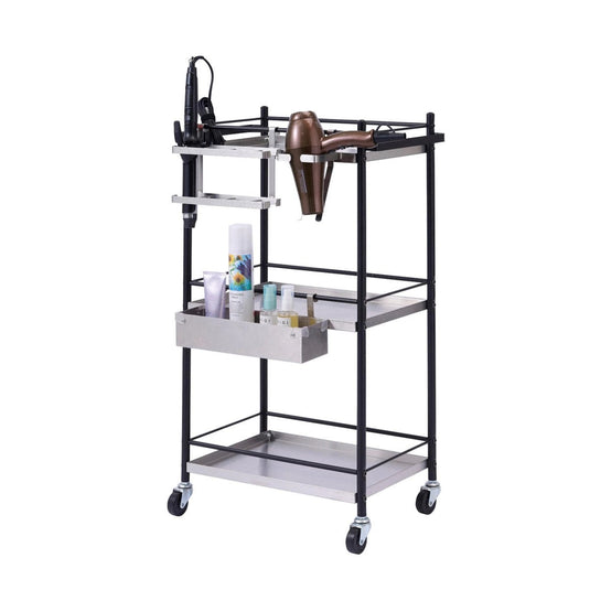AD Stainless Tray Wagon AD-02 Black Frame (Made in Japan)