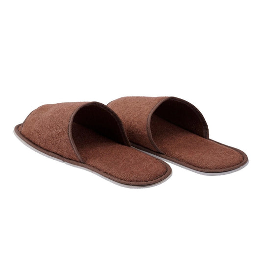 Easy-Wear Fluffy Knit Slippers, 1 Pair (Dark Brown)