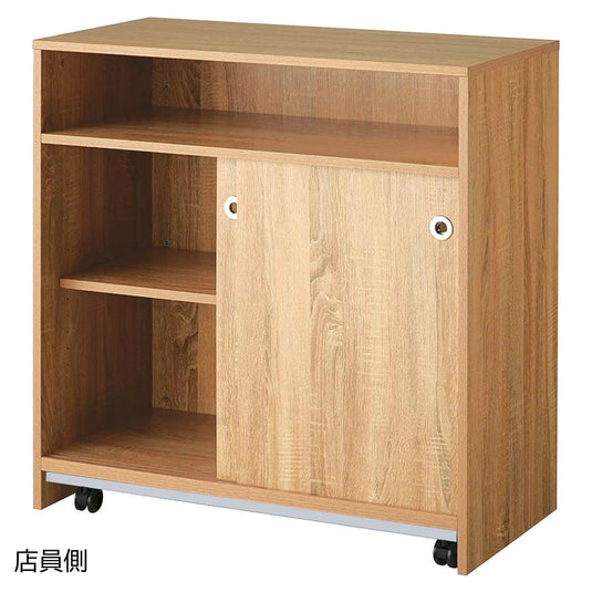 带脚轮的移动木制柜台