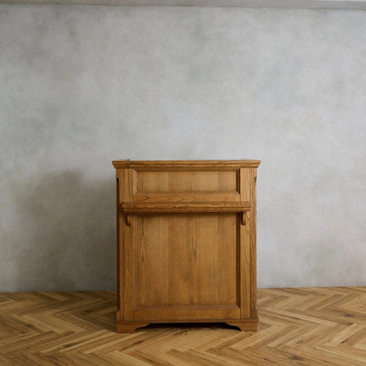 Ash Wood Reception Counter W900 - Natural Wood Grain