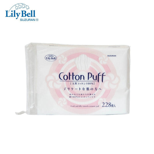 [Lilybell Suzuran] Lilybell Cotton Puff (100% Cotton / 5 x 6 cm / 228 Sheets)