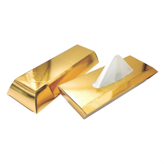 Novelty Gold Bar Tissue Boxes 30W (100 Pieces)