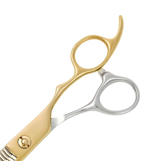 DEEDS GTZ630CT Gold Titanium x Silver Bicolour Thinning Scissors 30 Teeth 2-Step Blade (6.0 Inch, Approx. 25% Thinning Rate)