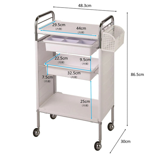C-323 Standard Set Trolley (4 Colours Available) - Made in Japan, Pre-Assembled