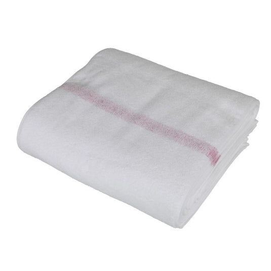 Maruharu Antibacterial Red-Line Towel (34×90 cm, 360 momme, 12-Pack, Made in Japan)