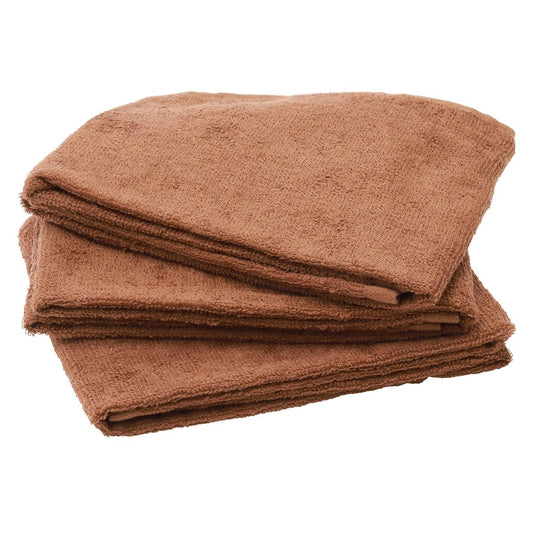 Suren Color Towel (For Hair Color & Bleach) – 240 momme, 12-Pack, Dark Brown