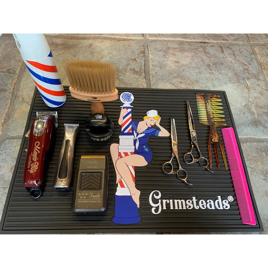 Tool Mat – Barber Pole Pinup Girl (Available in 2 Sizes)