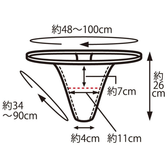 Double Wrap Paper T-Back Shorts (Japan Silhouette), Free Size, Pack of 50 (3 Colours Available)