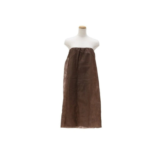 ECO Paper Gown (Front-Opening Type), Pack of 50 (Dark Brown)