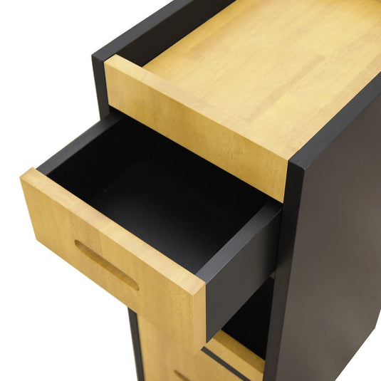 GRAIN Natural Wood Multi-Purpose Trolley - Natural (Made in Japan, Fully Assembled)