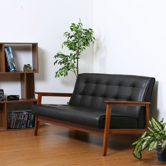 Friends Bi-Cast PU Sofa DBR 2-Seater (71157)